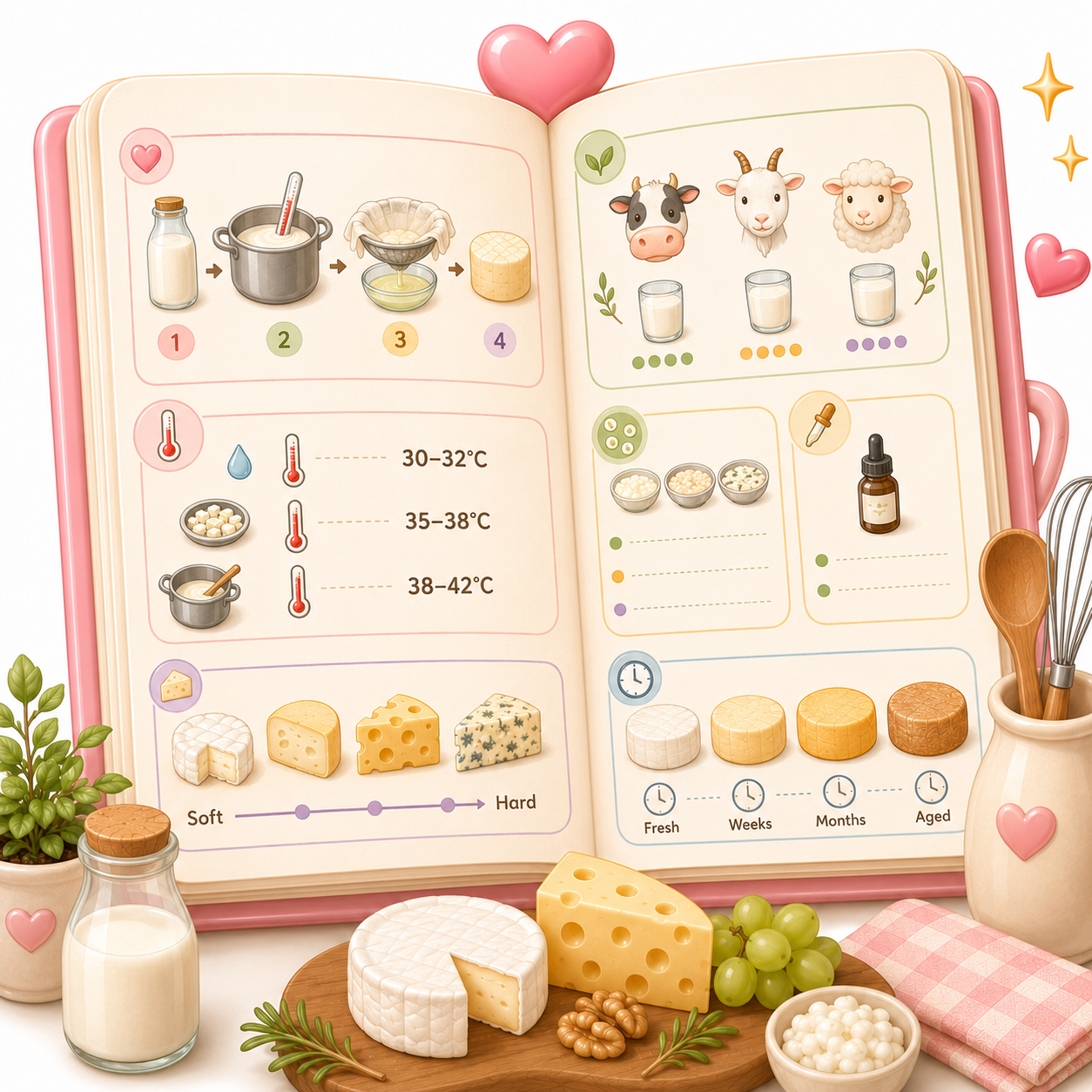Cheese Making Quick Reference Sheets