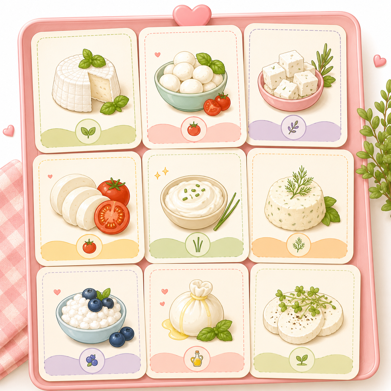 Fresh Cheese Flavor Cards